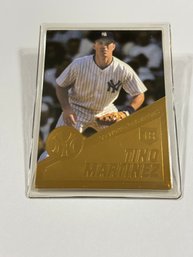 Danbury Mint 22kt Gold Leaf 1999 World Series NY Yankees Tino Martinez Sealed