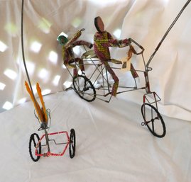 Ten Thousand Villages Kenya Wire Art Sculptures Bikes Bird