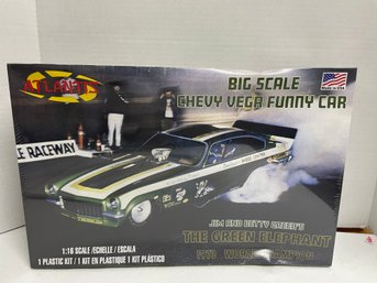 Atlantis, Big Scale Chevy Vega Funny Car. Jim & Betty Green's The Green Elephant. 1/16 Model Kit (#103)