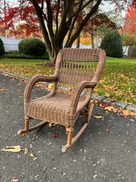 A Victorian Style Childs Wicker Rocker