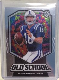 2020 Panini Mosaic Old School Peyton Manning Insert Card - K