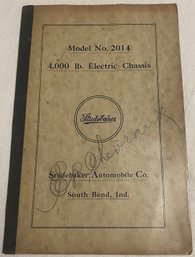 Studebaker Model No. 2014 Parts Booklet