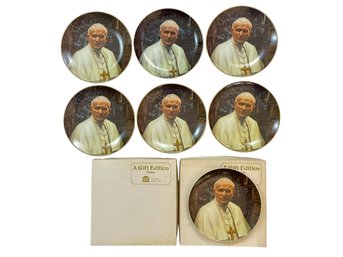 'Guardian Of Peace' Pope John Paul II Collector Plates By Alton S. Tobey - Set Of 7