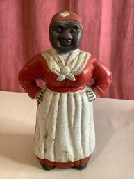 Vintage Cast Iron Lady Bank