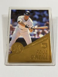 Danbury Mint 22kt Gold Leaf 1999 World Series NY Yankees Paul O'Neill Sealed