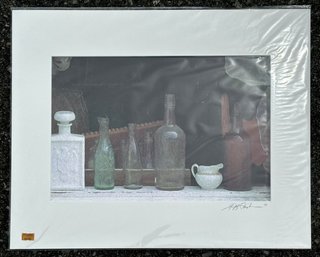 An Original Photograph Under Matte By S. Martin Friedman, Pencil Signed - Antique Bottles