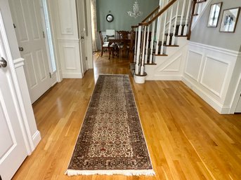 A Pretty Hand Knotted Wool Rug Runner