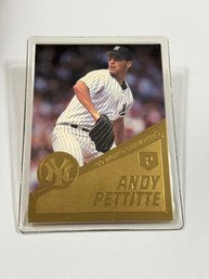 Danbury Mint 22kt Gold Leaf 1999 World Series NY Yankees Andy Pettitte Sealed