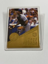 Danbury Mint 22kt Gold Leaf 1999 World Series NY Yankees Jorge Posada Sealed
