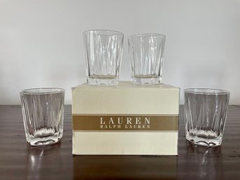 Boxed Set Of Four Ralph Lauren Wentworth Double Old Fashioned Glasses