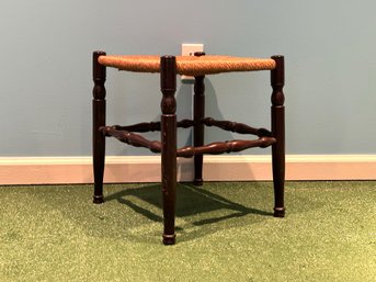 A Great Little Vintage Stool With A Rush Seat