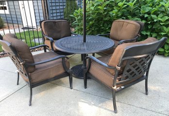 SOLID Cast Iron HAMPTON BAY Patio Chairs And Conversation Table!
