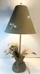 Dragonfly On Calla Lily Table Lamp