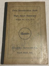 Studebaker Model No. 12A, 13A Parts Booklet