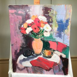 Original James Pascucci Painting - Unframed  -floral Still Life - SKU: 893-992 - Very Nice Painting