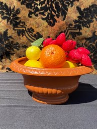 Vintage Ceramic Planter W/ Faux Fruit