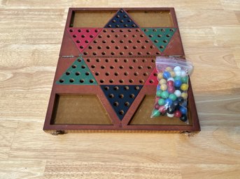 Vintage Chinese Checkers Game In Case