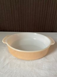 8' Anchor Hocking Fire King Vintage Glass Peach Luster Ware Baking Dish
