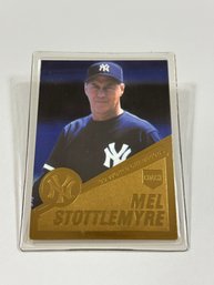 Danbury Mint 22kt Gold Leaf 1999 World Series NY Yankees Mel Stottlemyre Sealed