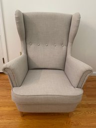 Gray Wingback Style Chair - 1