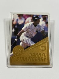 Danbury Mint 22kt Gold Leaf 1999 World Series NY Yankees Darryl Strawberry Sealed