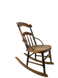 Charming Mid 19th Century Spindle Back Rocking Chair*