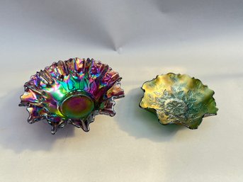 Pair Of Carnival Glass Bowls