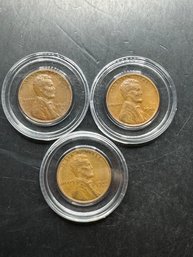 3 Wheat Pennies 1946, 1946-D, 1946-S