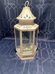 White Outdoor Candle Lantern