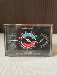 Vintage Airguide Tabletop Weather Station With Temperature And Humidity Gauges