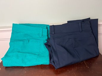 Two Pairs Of Ann Taylor Trousers Size 8 & 12