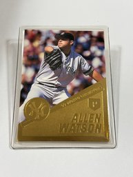 Danbury Mint 22kt Gold Leaf 1999 World Series NY Yankees Allen Watson Sealed