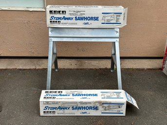 A Pair Of Stow-Away Aluminum Saw Horses