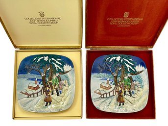 1975 Christmas Around The World Collectors International Plates- Christmas In Norway