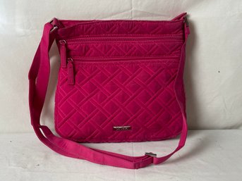 Vera Bradley Fuchsia Triple Zip Hipster Crossbody