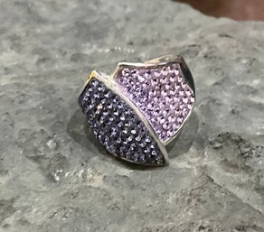 Dazzling Purple Rhinestone Costume Ring Size 8