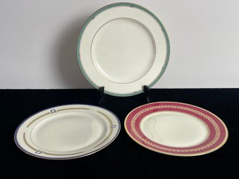 Set Of Three Fine China Dining Plates