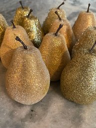 Set Of 11 Smaller Glitzy Pears