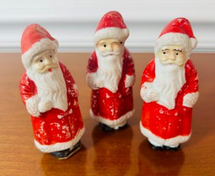 3 Santa Figurines - 3.5' Japan