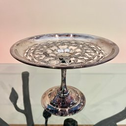 An Antique Silver Plate Reticulated Stand