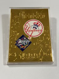 Danbury Mint 22kt Gold Leaf 1999 World Series NY World Series Champions Sealed