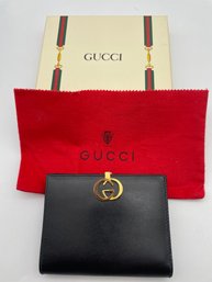 Gucci Black Leather Wallet, Seems To Be Unused. (#2)