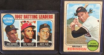 1968 Topps Brooks Robinson & NL Batting Leaders - Roberto Clemente