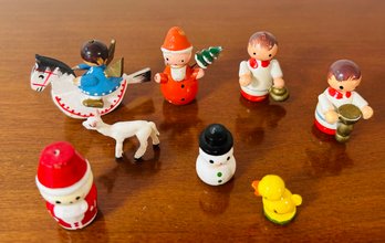 Lot Of 8 Very Small Christmas Figures