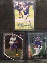 (3) 2020 Panini Justin Jefferson Rookie Cards - K