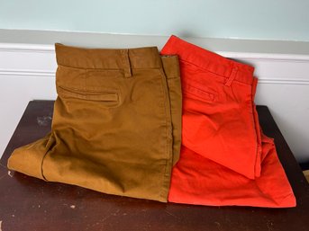 Two Pairs Land's End Canvas Pants 'True Slim' Fit Size 10