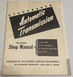 Studebaker Automatic Transmission Shop Manual