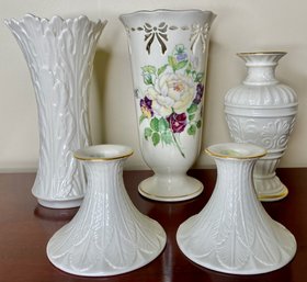 Lenox Vases And Candlesticks (5)