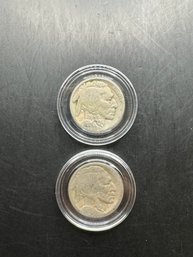 2 Buffalo Nickels 1920-D, 1920-S