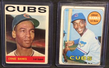 1964 & 1968 Topps Ernie Banks Cards